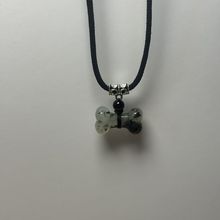 岫玉纯天然玉石水墨系绑腰款项链精美吊坠情侣项链小狗