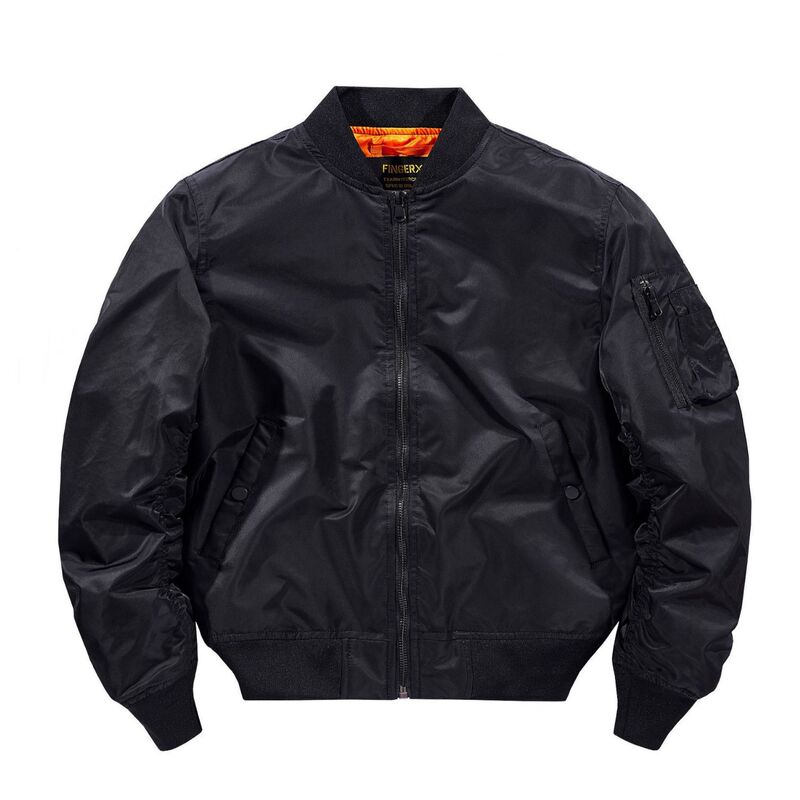 Autumn and Winter New Air Force Ma1 Pilot Jacket Men's Motorcycle Pure Color Jacket Large Size Military Uniform American Flight Suit Ready Stock