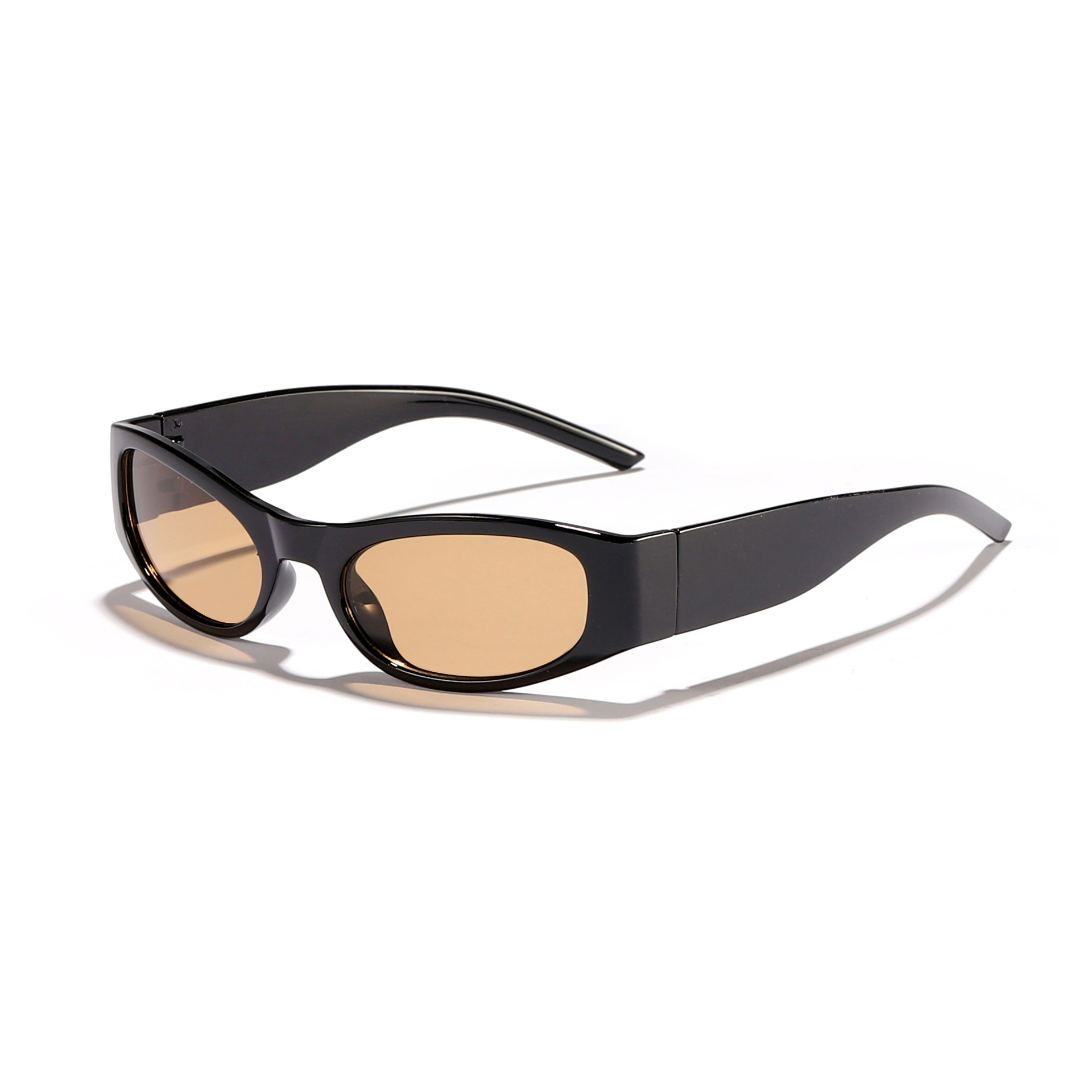 Nuevas gafas de sol de montura pequeña transfronterizas, personalidad de moda europea y americana, montura colorida, gafas de sol hip-hop, gafas ovaladas retro para hombre