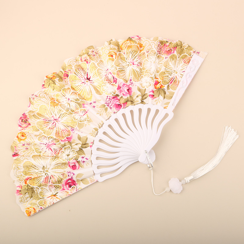 Abanico Plegable de Encaje de Plástico, Estampado, para Danza image 127