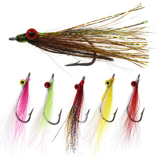 Crazy Charlie Fly Hook Cuckmouth Green Slight Perch Copper Dumbbell Head Fly Fishing Hook Luya Simulation Bait Charlie Fly