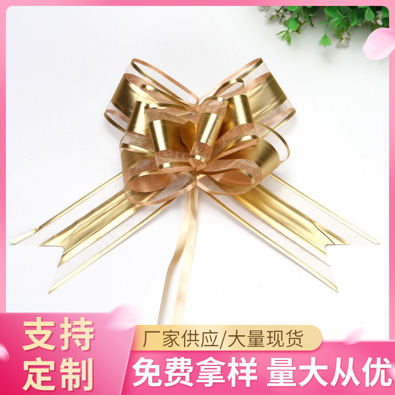 Flores de organza mate n.º 50 atadas a mano, decoración para bodas, suministros para tiendas de textiles para el hogar, adornos florales, cintas de colores metálicos.