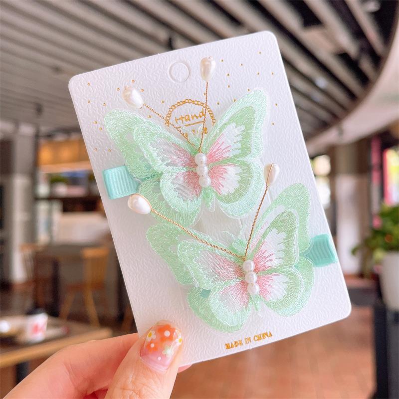 Horquilla de los niños Super lindo mariposa horquilla tocado pequeña princesa niña bebé pelo roto clip lateral accesorios para el cabello