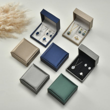 拉丝PU皮三件套装盒 珠宝首饰收纳盒 戒指吊坠耳环耳钉包装盒优惠