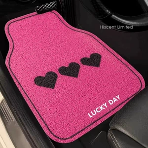 Car floor mat with silk loops, dirt-resistant, universal for car interiors, cute protective mat, anti-dirt car mat, single piece for the driver's seat, for women