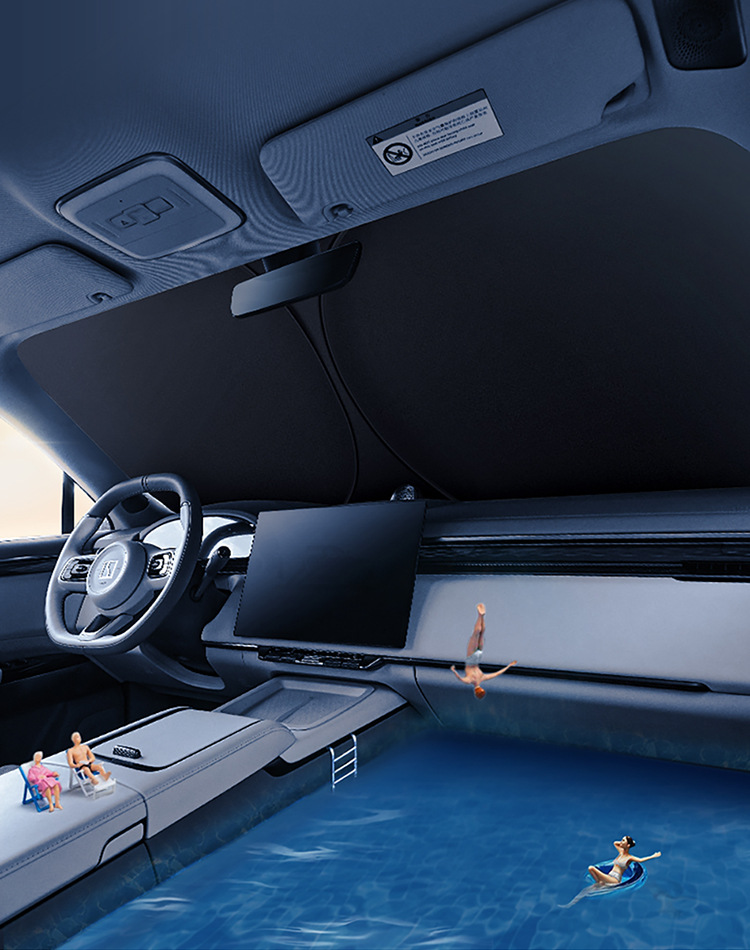 Car Front Windshield Sun Protection and Heat Insulation Sunshade, Anti-Glare Sunshade for Car, Summer Car Sunshade for Front Windshield