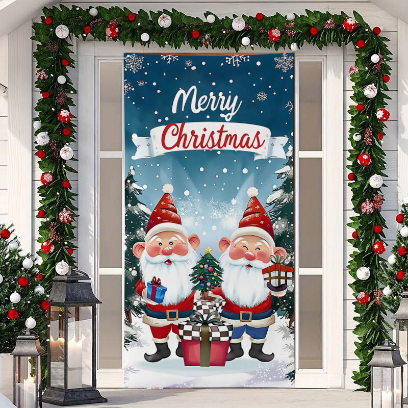アマゾンクロスボーダー新型クリスマス怪傑門蓋祝日パーティーのドア貼り装飾雰囲気背景布メーカー直販|undefined
