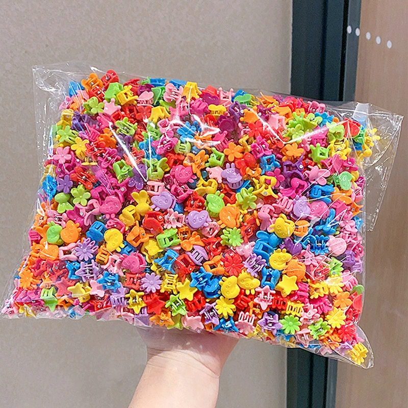 Мини-крабьи заколки для детей, милые пластиковые шпильки, assorted colors, 2 см