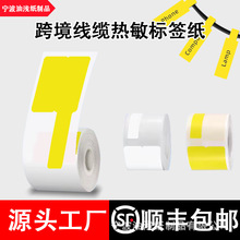 跨境线缆纸适用精臣B3S德佟P1通信刀型F型纤线缆不干胶热敏标签