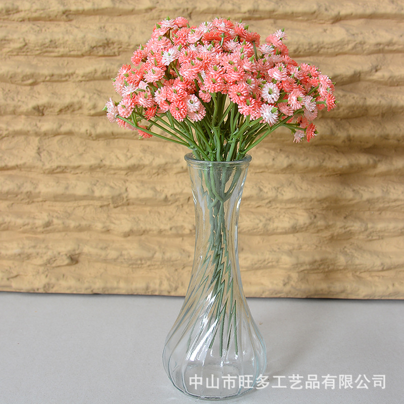 Cielo estrellado artificial 3 tenedor siente pegamento suave cielo estrellado decoración de la boda celebración de flores de plástico flor artificial ramo artificial