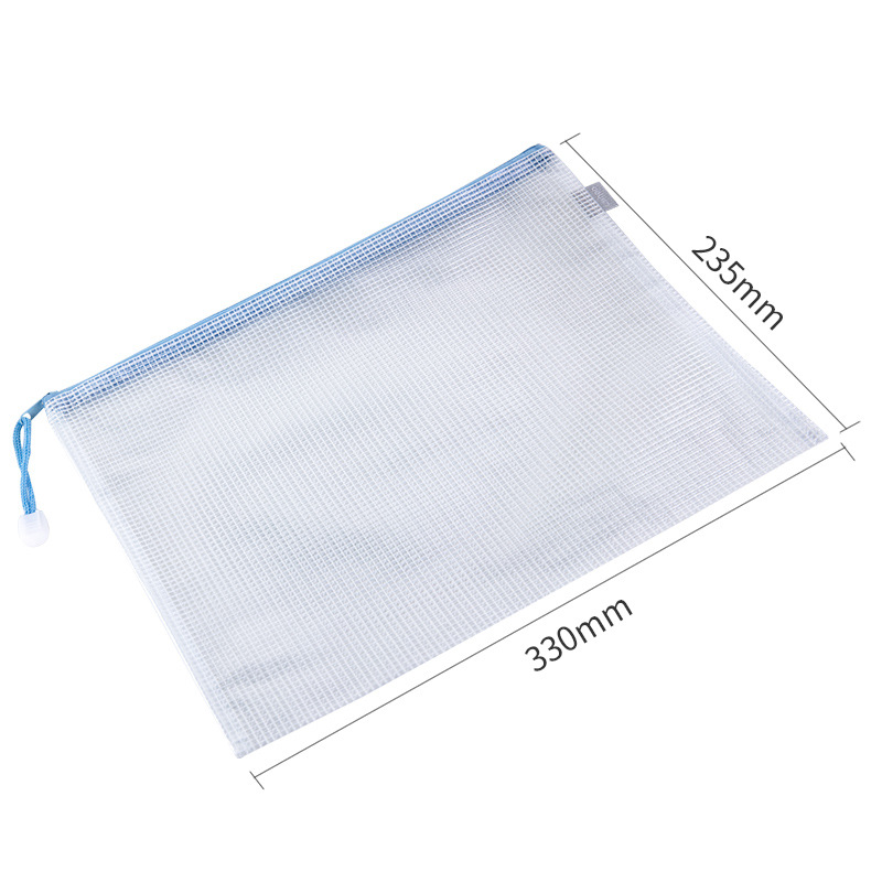 Deli 63450 papelería A4 transparente bolsa de información bolsa de almacenamiento de la Oficina del estudiante bolsa de cremallera multiusos