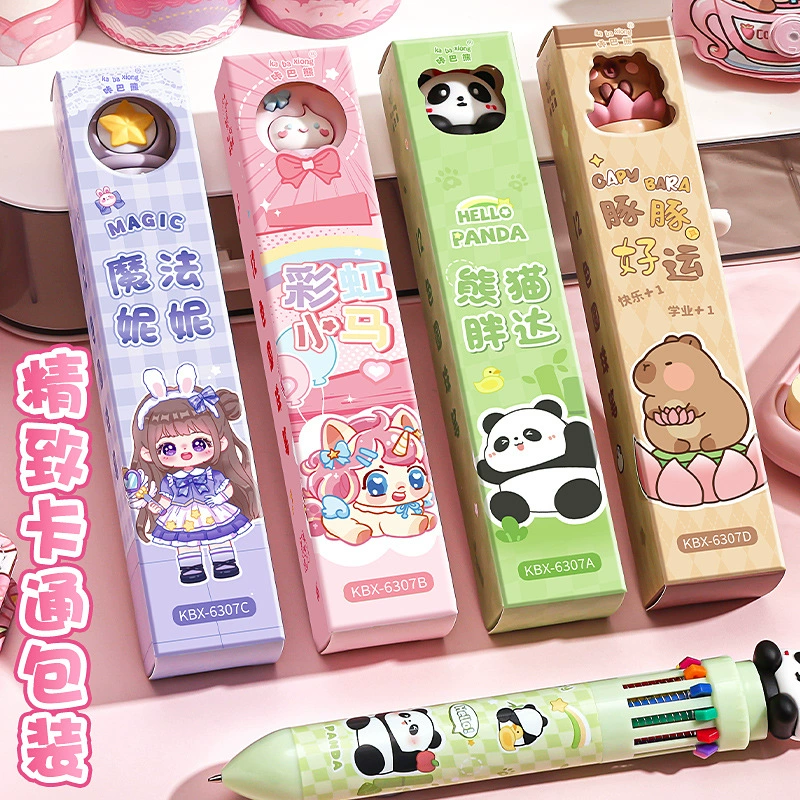 Краб 熊 Cute креативная шариковая ручка, многоцветные карандаши для студентов, цветной
