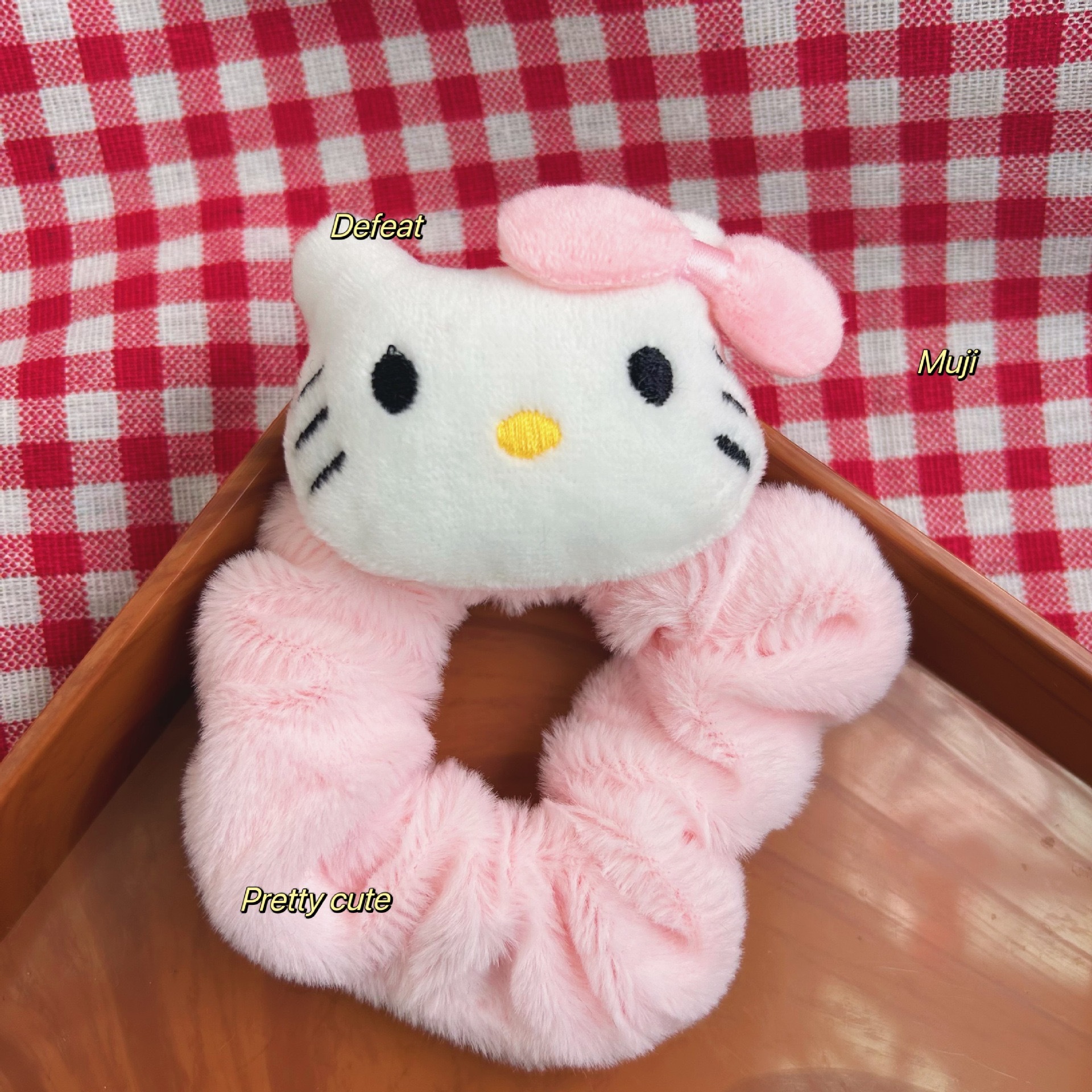 Dulce lindo peluche kt felino círculo de intestino grueso estudiante dulce felina elás negro rosa chica joyería de cabello cabello cabello
