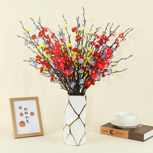 小珠梅花 红色拍照背景板过年中国风国潮新年摄影拍摄道具仿真花