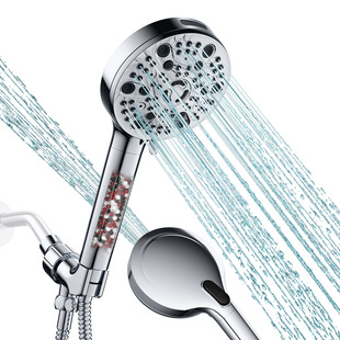 Cross-Border American-Style 9-Function Handheld Showerhead Set with Spray Gun, Pressurized Handheld Shower, Spray Massage Showerhead Set, Xiamen Hand Spray