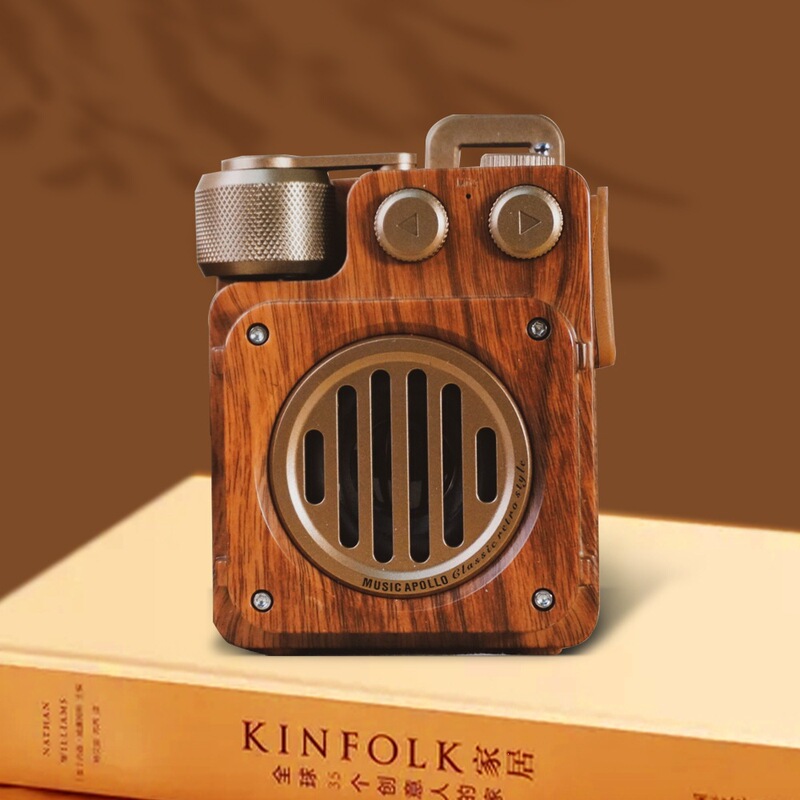 New Wood Grain Bluetooth Speaker for Home and Outdoor Use, Nostalgic Portable Radio, Classic Retro Audio with Heavy Bass New Wood Grain Bluetooth Speaker for Home and Outdoor Use, Nostalgic Portable Radio, Classic Retro Audio with Heavy Bass
