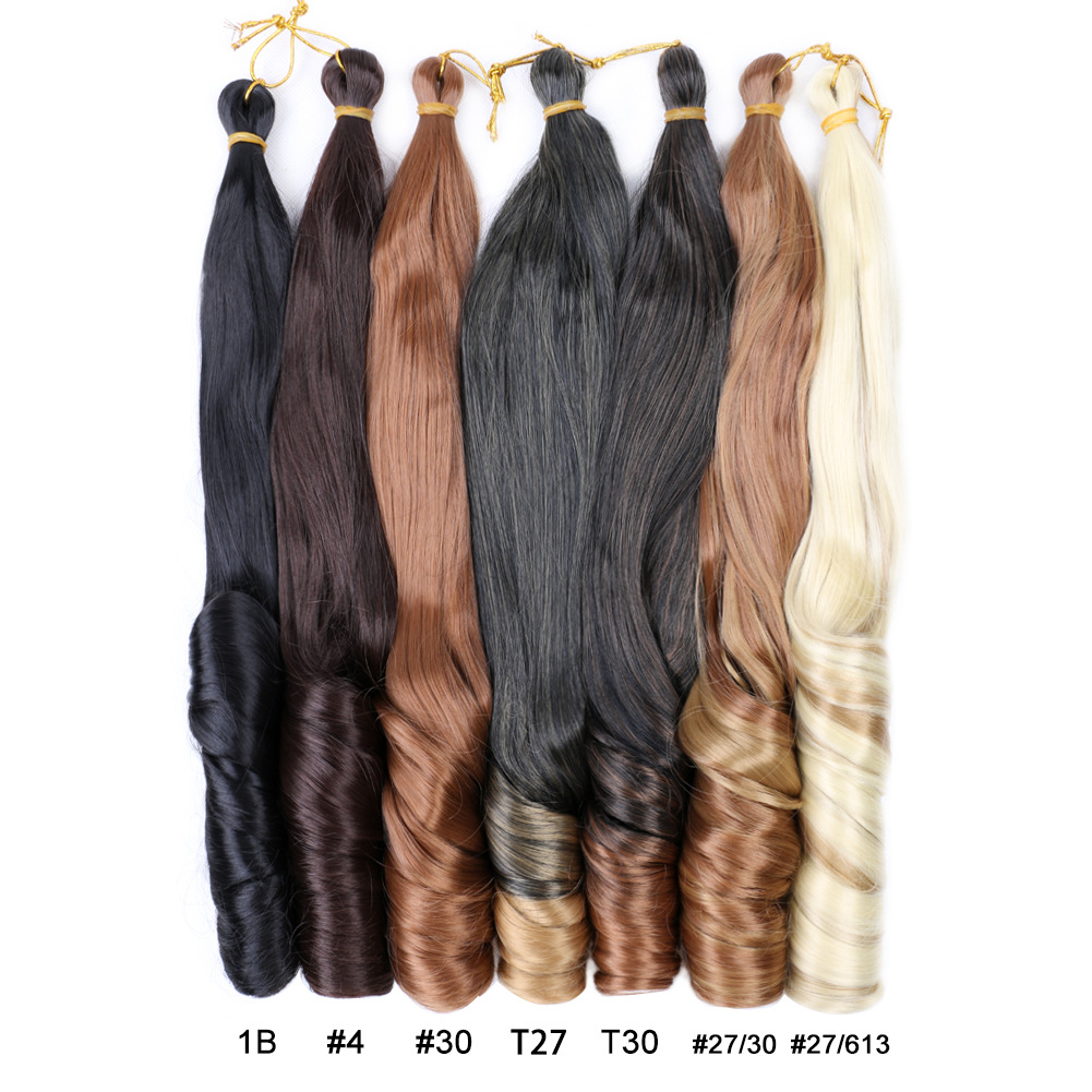 Rizos en espiral ondulados sueltos rectos Straight Loose Wavy Spiral Curl trenzas trenzadas