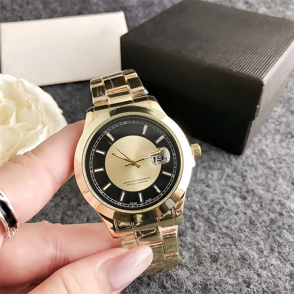 Watch Laojia Convex Lens Steel Watch Black Yacht Watch Station West bossing Quartz Men's Calendar Luxury Watch