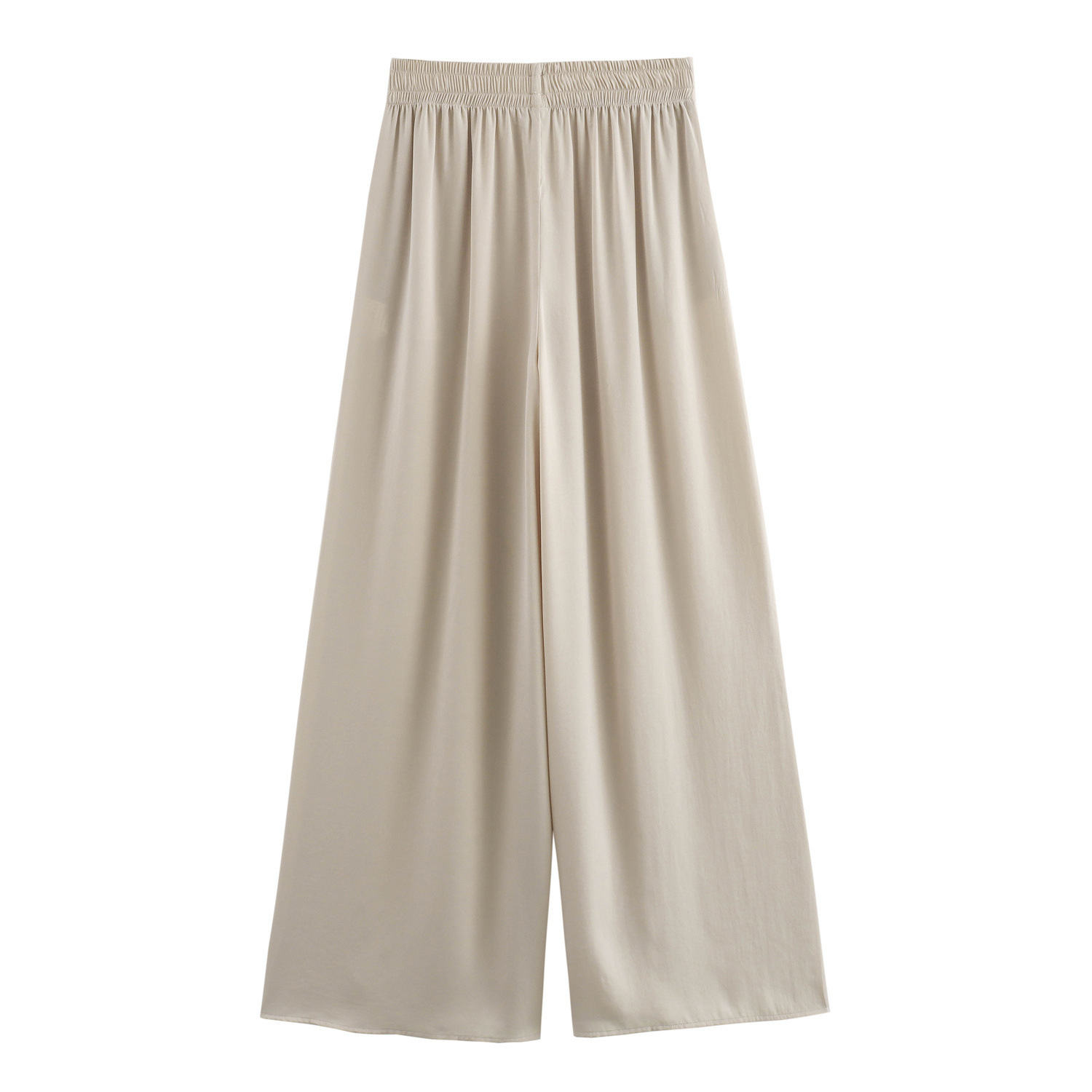 Women's 2024 Summer New Style Elastic Waist Fashion Wide Leg Pants_voghion.com