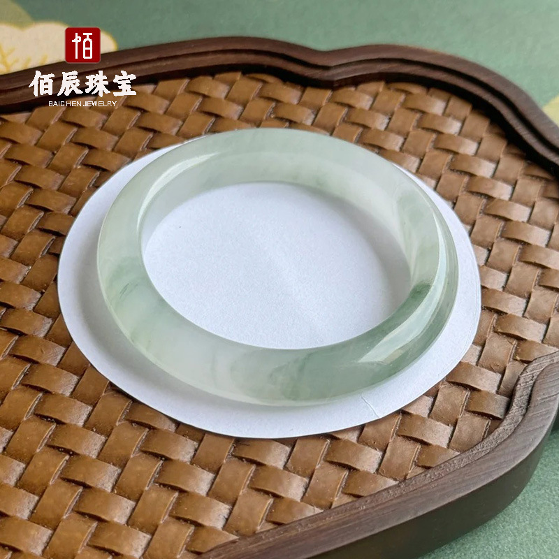 Natural Xinjiang Tianshan Cui Xue Cui Jin Silk Jade Flat Strip Bracelet Accessories Flat Strip Joker Products Will Sold Gift Supply Natural Xinjiang Tianshan Cui Xue Cui Jin Silk Jade Flat Strip Bracelet Accessories Flat Strip Joker Products Will Sold Gift Supply