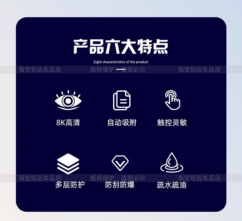 Suitable for 26 Models of Mercedes-Benz C-Class C260L Center Console Gear Shift Film Glc300 Interior Protection Screen Tempered Film Modification