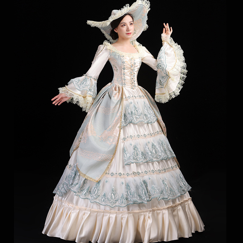 New European Style Palace Style Dress European Classical Dress Performance Stage Dress Photography Photo Birthday Party Female 2409