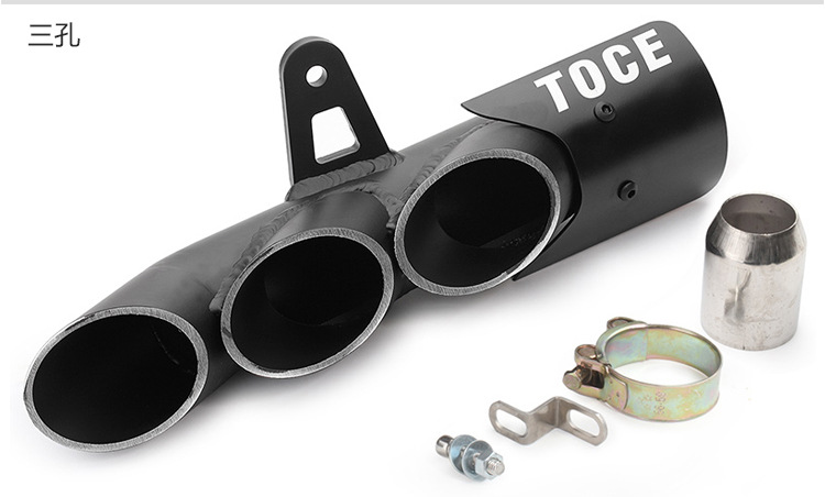 Motorcycle Modified Toce Double Hole Three Hole Universal Exhaust Pipe Tail Section R1 Cbr650 Mt07 890Duke