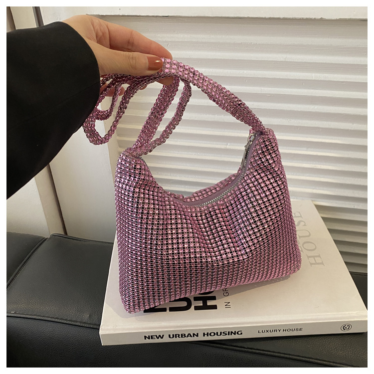 172g Weight Sewing Thread Fashion Element Zipper Closure Type Single Shoulder Strap Strap Type Underarm Bag Bags Type Daily, Shopping Occasion Pu Leather Material Solid Color Pattern All Seasons Season Women's Gender Streetwear Style Square Shape Small Size Women's Small Pu Leather Solid Color Streetwear Sewing Thread Square Zipper Underarm Bag 3