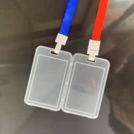 双面透明工作证塑料证件套员工证吊牌学生饭卡套一体卡套胸牌厂牌