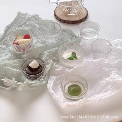 Ins日本式すりガラス小皿醤油皿ジャムカップサラダソース調味料皿キムチトマト酢皿