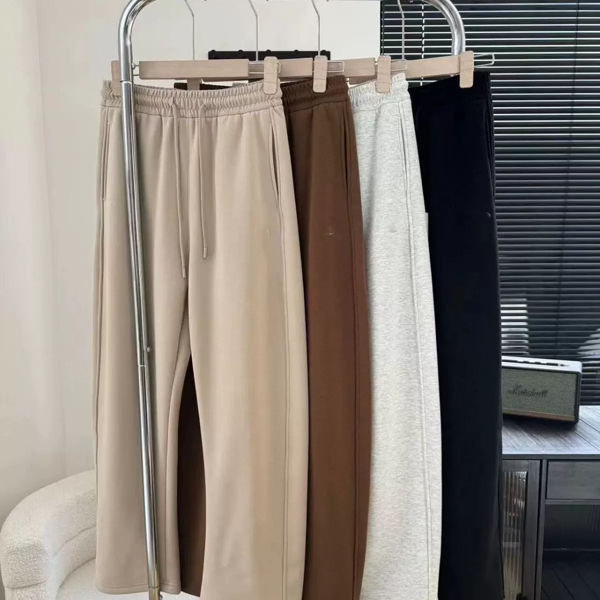 LULU Scuba弯刀裤24新款加绒卫裤百搭阔腿裤女休闲宽松加厚卫长裤