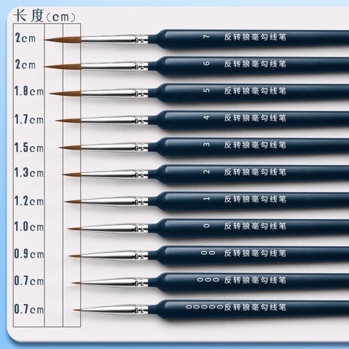 Langhao ultra-fine outline pen soft-head painting pigment acrylic oil painting Chinese painting watercolor gouache stroke fine brush outline pen