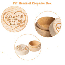 Pet Memorial Keepsake Box宠物纪念品盒狗狗毛发骨灰收纳盒木盒