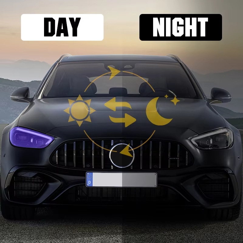 Cross-Border Exclusive Supply for the 2024 Tesla Model-3 New Version Transparent Red, Yellow, Blue and White Tpu Light Film