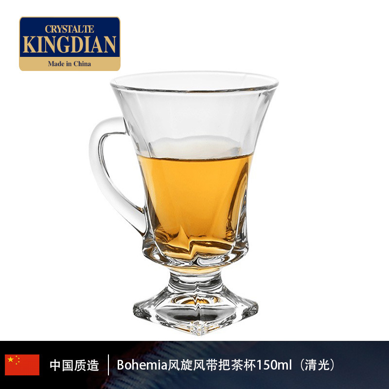 Suministro transfronterizo de tazas de menú de cristal de alto valor, tazas de vidrio creativas, fabricantes de tazas de vidrio con tazas de café