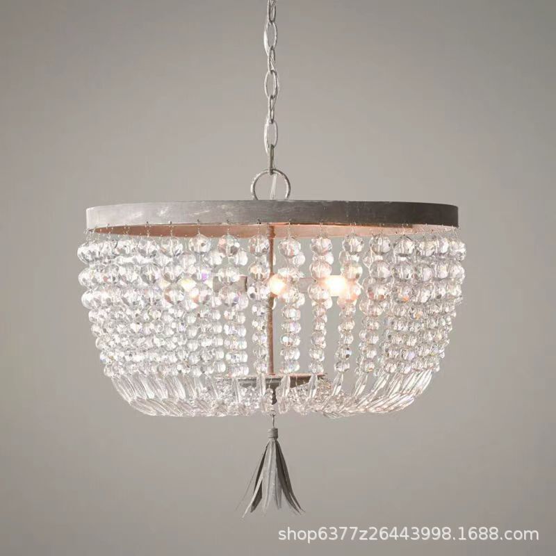 Foreign trade export French old chandelier bedroom porch cloakroom princess room soft dining room suction hanging dual-purpose lamps