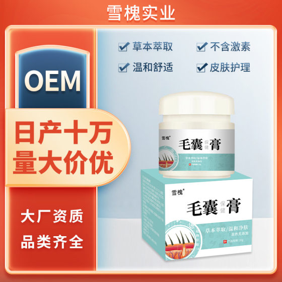 Snow Huai Hair Follicle Cleansing Scalp Care Back Corneous Pimples Hair Follicle Cleansing Cream Herbal Health Care Cream
