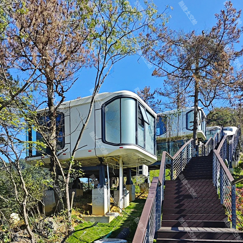 Rongjie cápsula espacial sala móvil área escénica turismo cultural B & B sala de sol sala de cielo estrellado cabina de manzana cassule house
