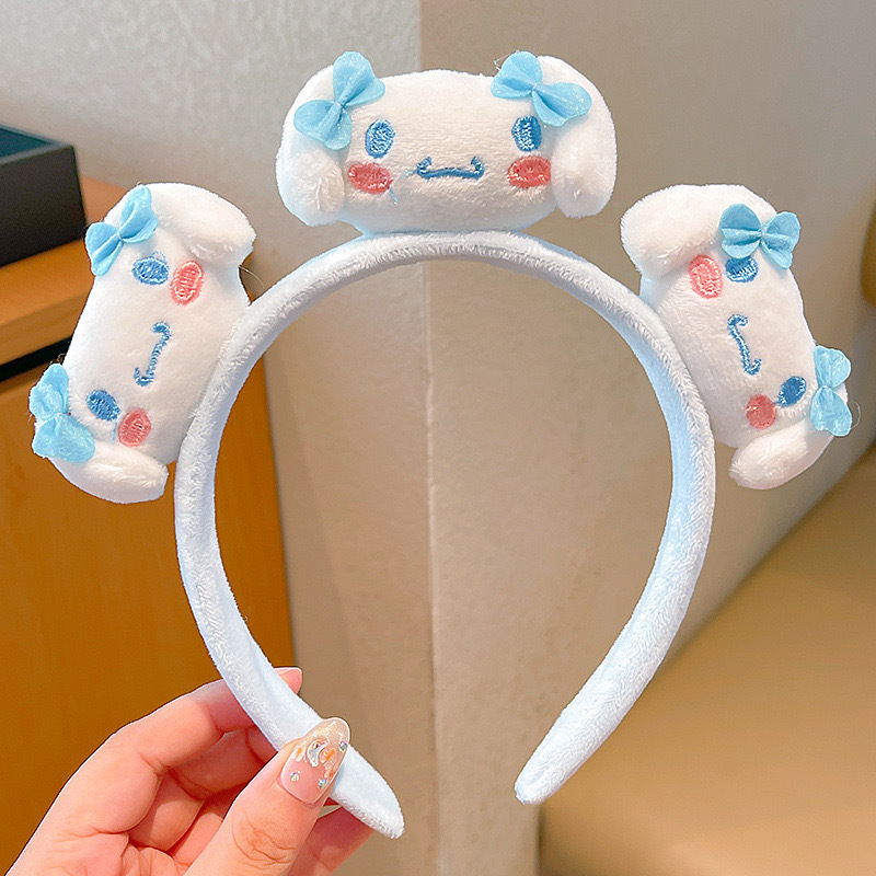 Otoño y invierno lindos bandas de cabello de ranas para mujeres máscaras faciales para lavar la cara dibujos animados de peluche bandejas de cabello extrañas tarjetas de cabello al por mayor