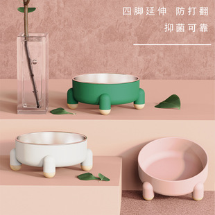Cross-border Hot Pet Bowl Non-slip Anti-knock Cat Bowl Cat Basin Stainless Steel Dog Bowl Dog Basin Cat Supplies