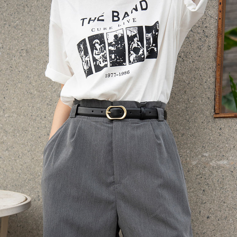 Nuevo cinturón de las mujeres retro slim fit moda todo partido vestido jeans casual pin hebilla cinturón decorativo