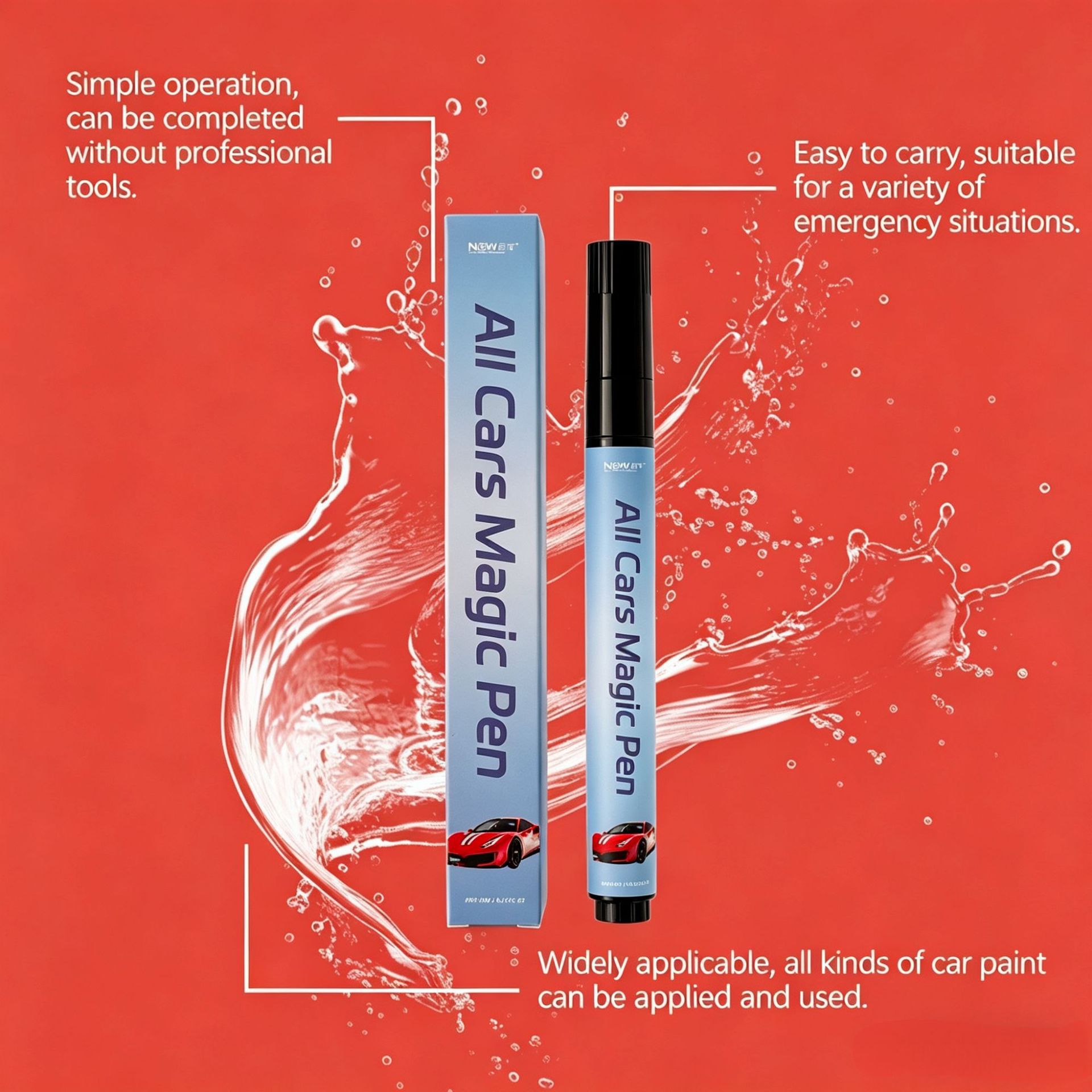 Cross-Border Hot-Selling Product: Universal Car Paint Repair Pen for Scratch Repair, Regardless of Car Model or Color, Quick Repair with No Trace in Just One Application