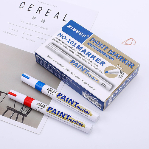 Guangna waterproof paint pen white oily marker industrial car tire ceramic graffiti metal touch-up pen