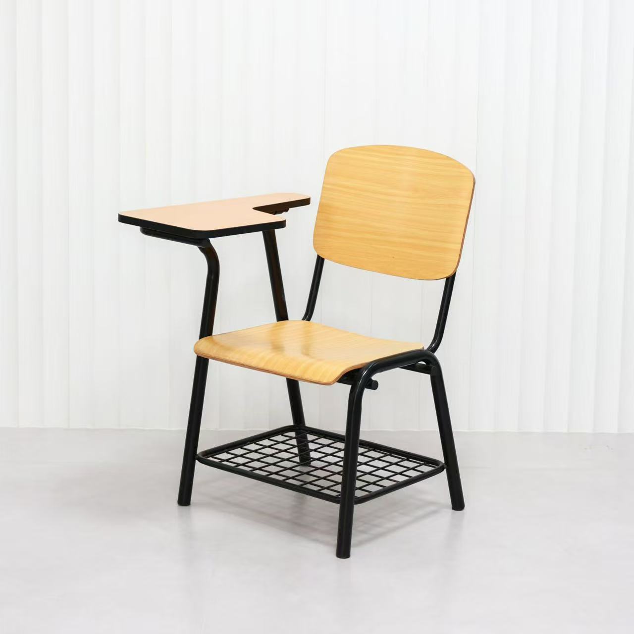 Foreign Trade Export Folding Training Chair with Writing Board, Company Meeting Chair, Reporter Chair, Simple and Durable Chair with Writing Board