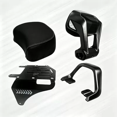 Suitable for Ninebot Electric car rear backrest - split-base-mz130mz190-black-four-piece-set-cushion-tailrest-armrest-backrest