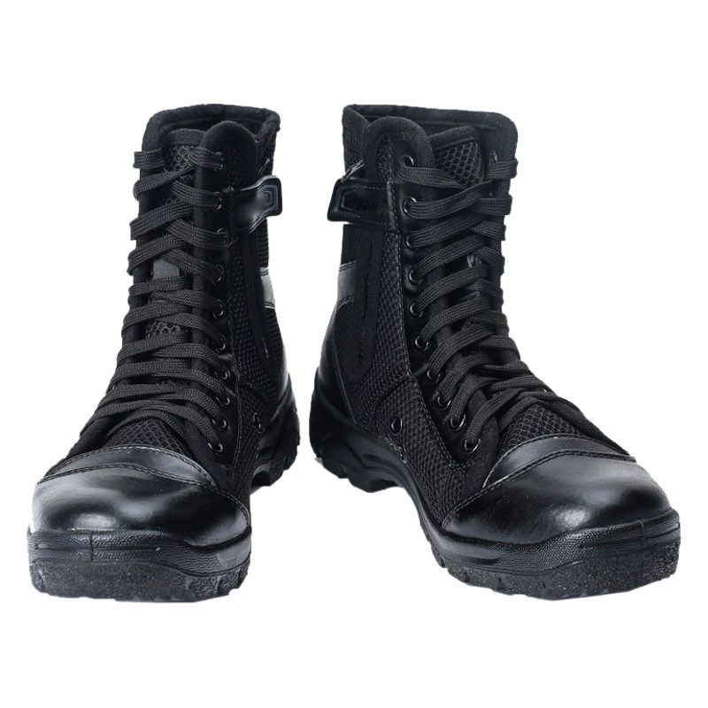 Весенние и летние охранные боевые ботинки тактические ботинки черный дышащий холст