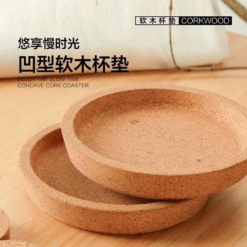 Корковые вогнутые подставки для подстаканников для пробковой изоляции Подставка для пробковой подставки