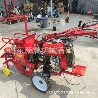 小型家用玉米收割机 15马力单行苞米收割机手扶收获机