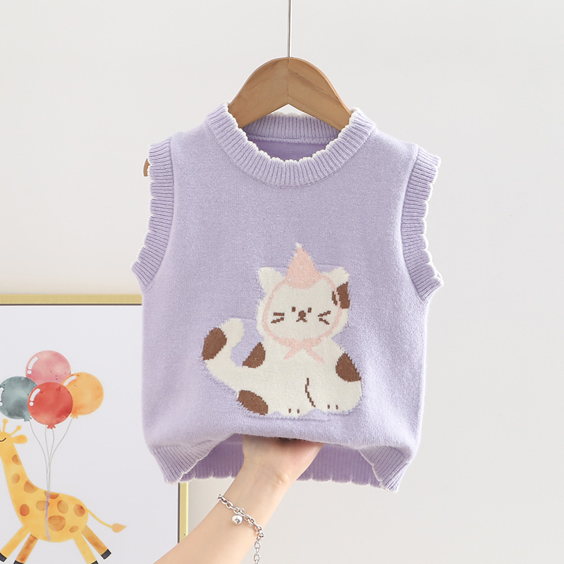 Primavera y otoño chaleco para bebé chaleco chaleco para niña chaleco de lana para bebé chaleco de punto chaleco para uso exterior chaleco todo fósforo