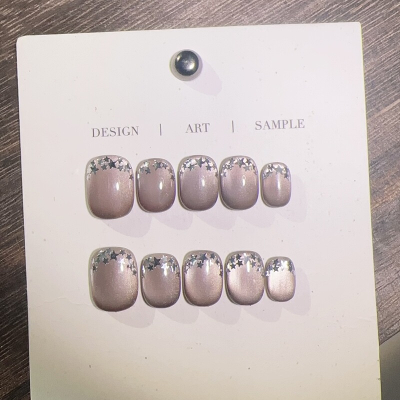 Purely Handmade Wearable Nails, Popular on Xiaohongshu and Instagram, Autumn and Winter Solid Color Cat Eye Glitter Star Nail Pieces, Nail Art Wholesale Purely Handmade Wearable Nails, Popular on Xiaohongshu and Instagram, Autumn and Winter Solid Color Cat Eye Glitter Star Nail Pieces, Nail Art Wholesale